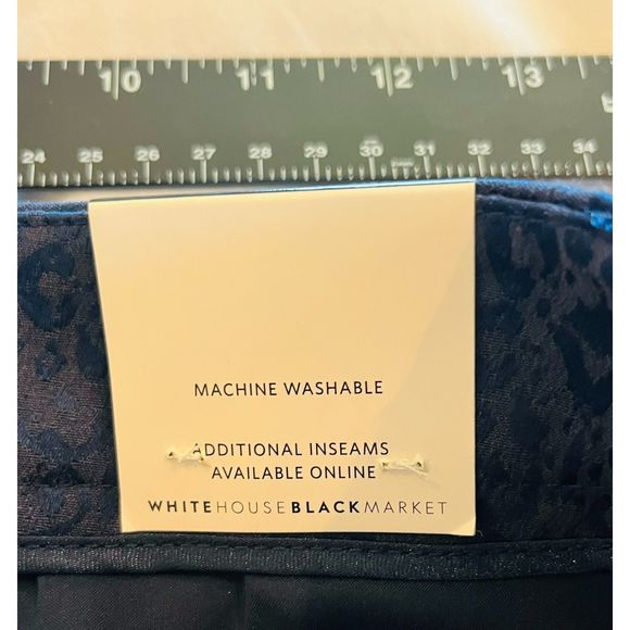 NWT White House Black Market Jacquard Blue Slim Ankle Size 2 $89 Whimsigoth - Picture 13 of 14